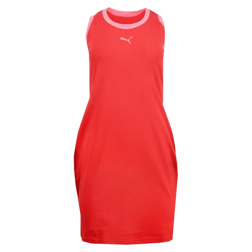 Puma Her abito smanicato orlo donna rosso casual 68474513