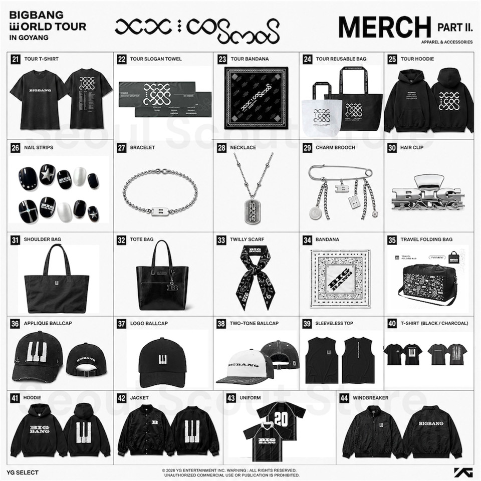 [pre] bigbang 20th anniversary xx cosmos world tour official md apparel 2026