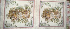 2 Brambly Hedge 17" Pillow Panels Rose & Hubble Jill Barklem Mice Cotton Fabric