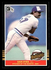 1985 Donruss Highlights #12 Dave Stieb PITCHER OF THE MONTH [NM] [Base Set Card]