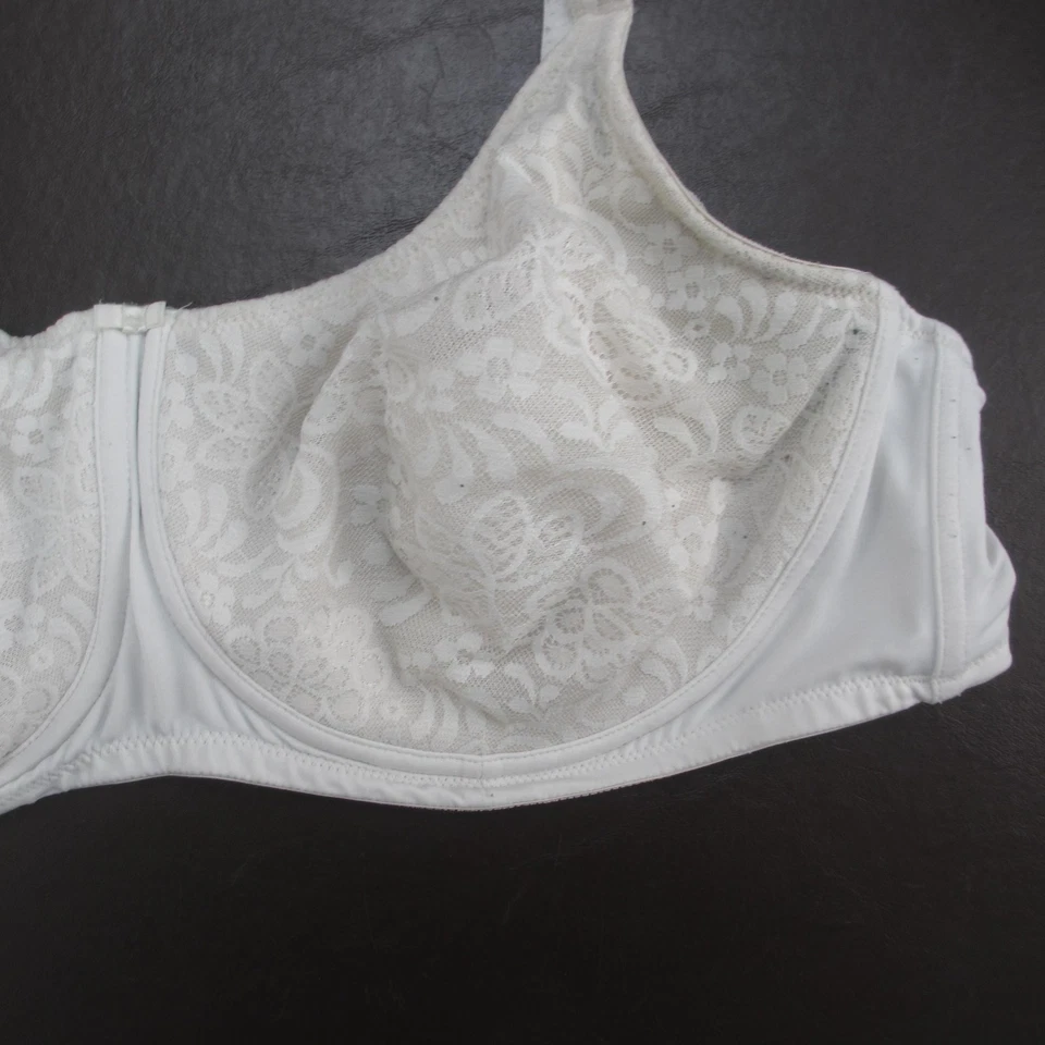 Sujetador Amoena Annette WB para mujer 46D blanco encaje con aros correas ajustables 44028 Foto 4 de 4