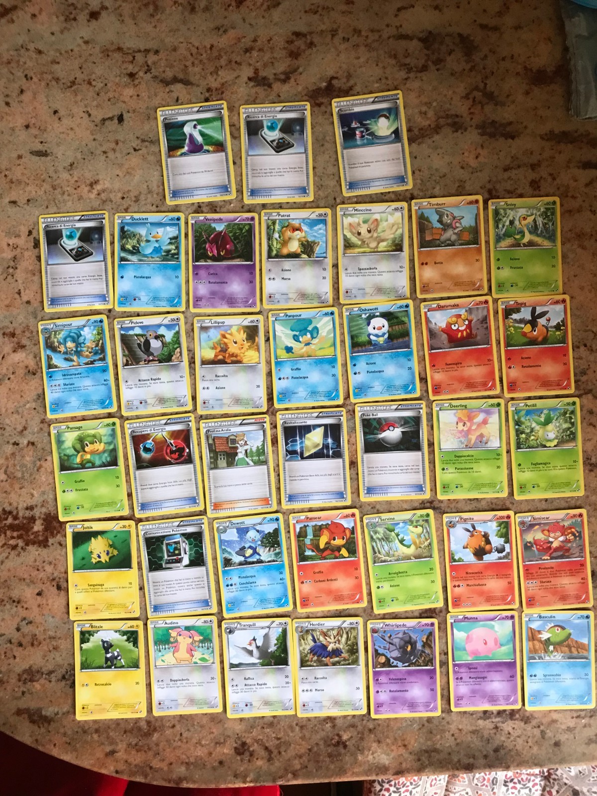 LOTTO N 38 Carte Pokemon NERO E BIANCO 2011 BLW ITA  OTTIMO STATO Lightly Played