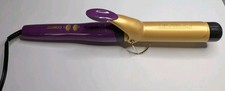Conair CD302 1.5" Curling Iron Purple Gold Dual Voltage TESTED WORKING