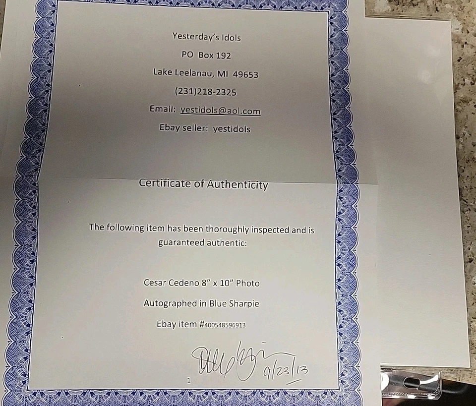 Fotografía autógrafa de César Cedeno 8x10 MLB Cincinnati Reds Houston Astros con certificado de autenticidad Foto 2 de 2
