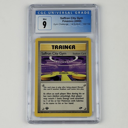 Saffron City Gym (1st Edition) graded CGC 9 for sale on eBay