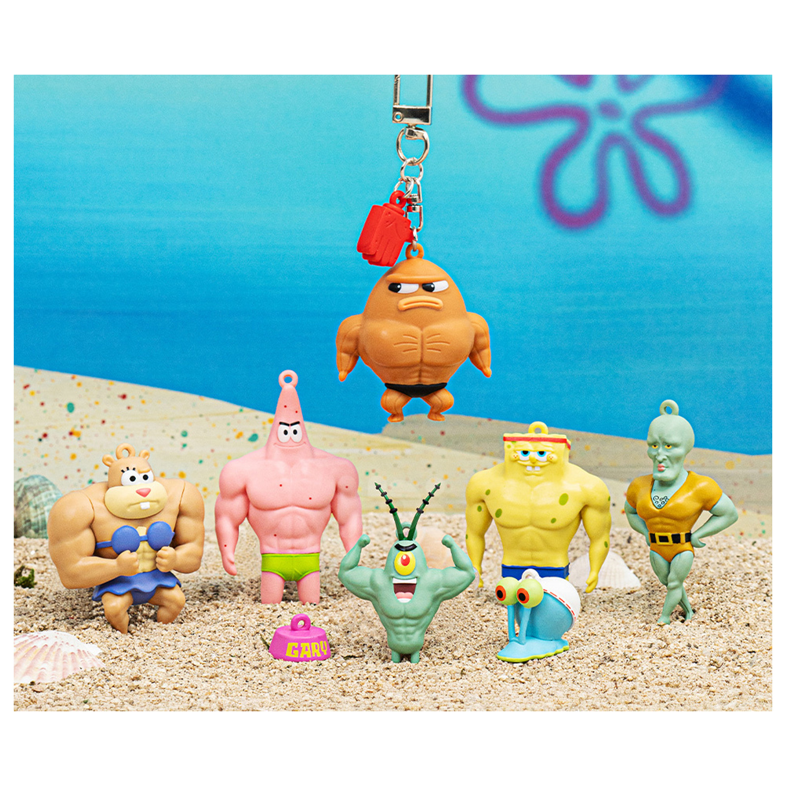 Bob Esponja Muscular Figura Aleatoria Llavero Bagcharm MuscleBob BuffPants