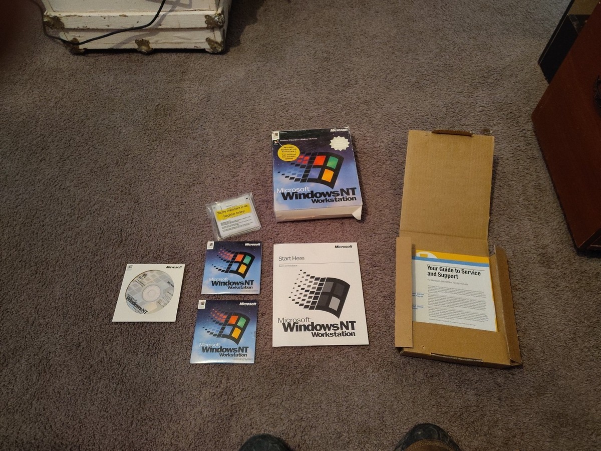 Microsoft Windows NT Workstation 4.0 CD Full Version w Key Retail