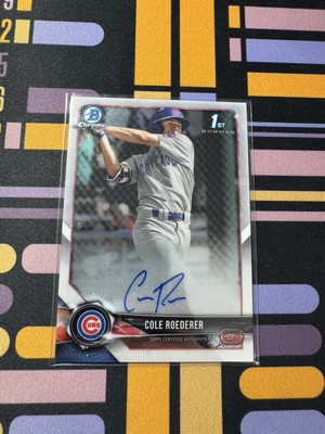Cole Roederer 2018 Bowman Chrome Auto Autograph CDA-CR Chicago Cubs