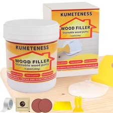 9.87 oz White Wood Filler Stainable and Paintable,Wood Repair Kit for Quickly...