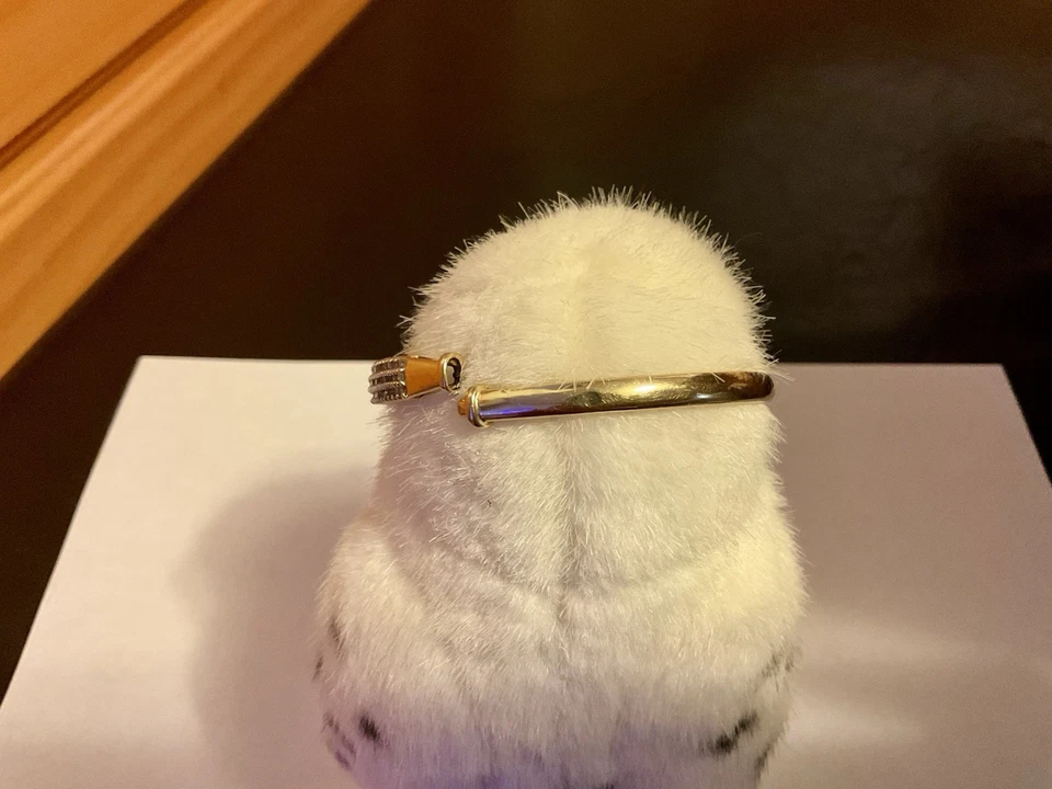 Brazalete brazalete de diamantes de oro amarillo de 14k para dama Foto 4 de 4