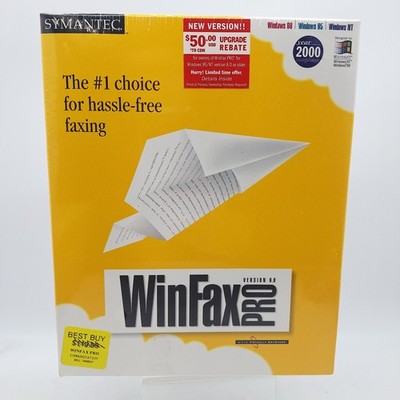 Symantec WinFax Pro Version 9.0 BRAND NEW FACTORY SEALED vintage Windows PC
