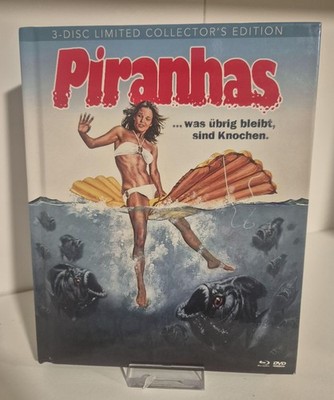 Blu-ray PIRANHAS * 3-Disc Limited Mediabook Horror-Klassiker 1978 Joe Dante RAR