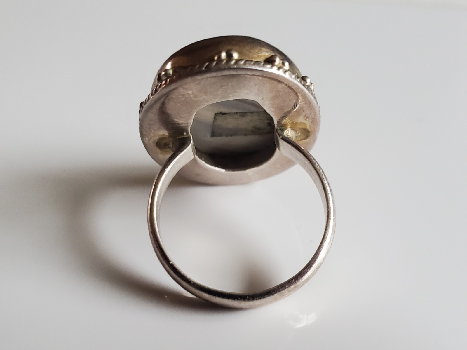 Wampum Shell 925 Ring Size 9 - image 2