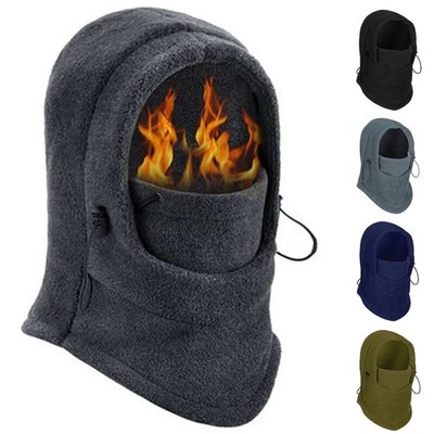 Winter Fleece Balaclava Hat for Men Women Full Face Covering Scarf Hood Ski Mask