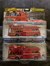 Hot Wheels Ferrari Team Transport 250GTO Fiat 642 Bartoletti Hauler Set of 2