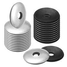 60-Pack Bonded Sealing Rubber Washers, 1/4" x 1" OD Neoprene Washer Gasket