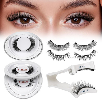 Magnetic Eyelashes 2 Pair Reusable Magnetic Eyelashes with Applicator No Glue Ne