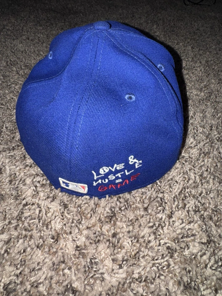 Sombrero de la Serie Mundial 1988 La Dodgers Love And Hustle = Juego Nueva Era Equipado 7 1/2 Foto 3 de 4