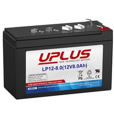 UPLUS LP12-8.0 12V 8AH Rechargeable AGM Battery with F1/F2 Terminals, Long Li...