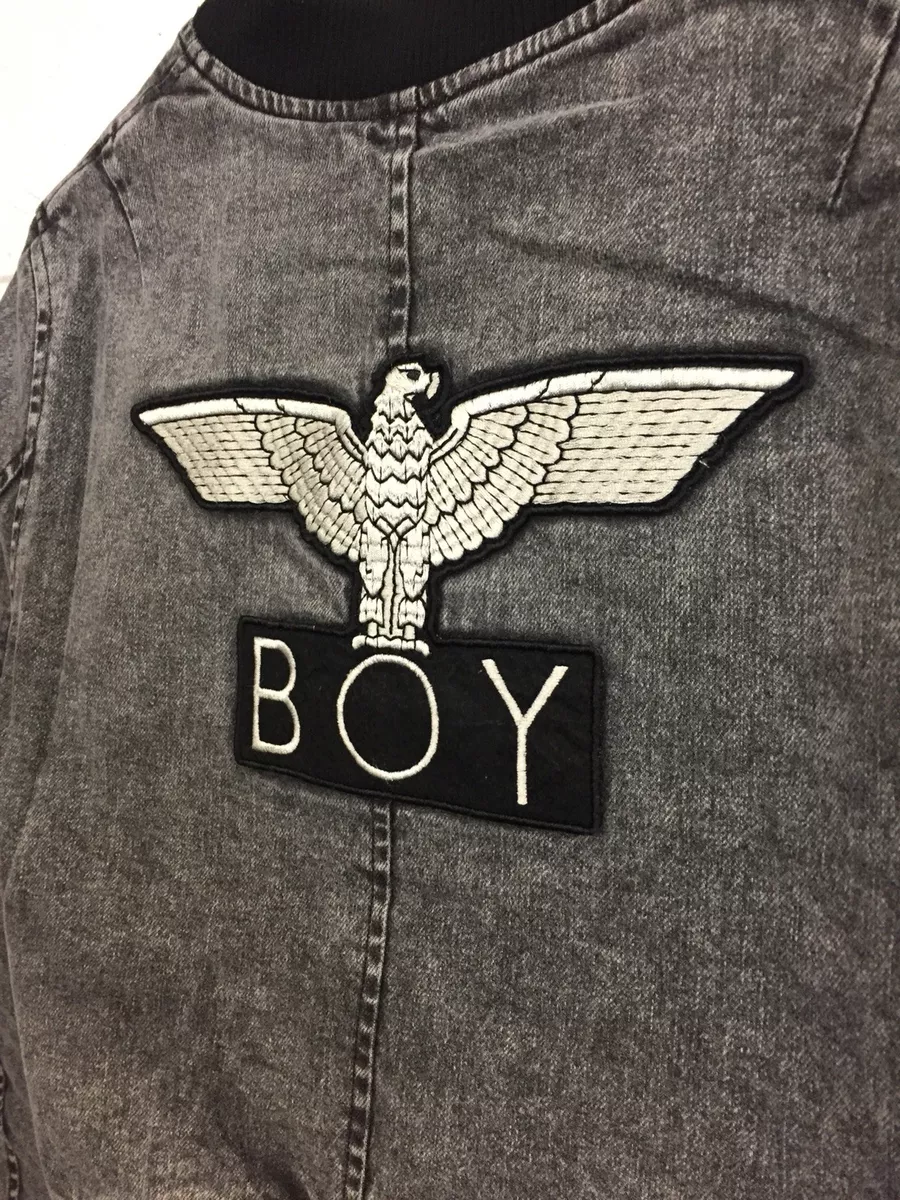 BOY LONDON DENIM JACKET (ACID WASH GREY) DESIGNER VINTAGE CLOTHING PUNK BRAND