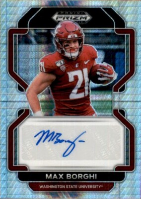 2022 Panini Prizm Draft Picks Hyper Autograph #RA-MBO Max Borghi Washington RC