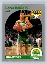 1990-91 NBA Hoops Rookie RC #274 Dana Barros Seattle SuperSonics (B)