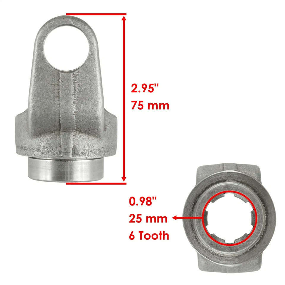 Junta de hélice de yugo de eje de transmisión trasero para Yamaha Big Bear 400 YFM400 4X4 2007-09 Foto 4 de 4