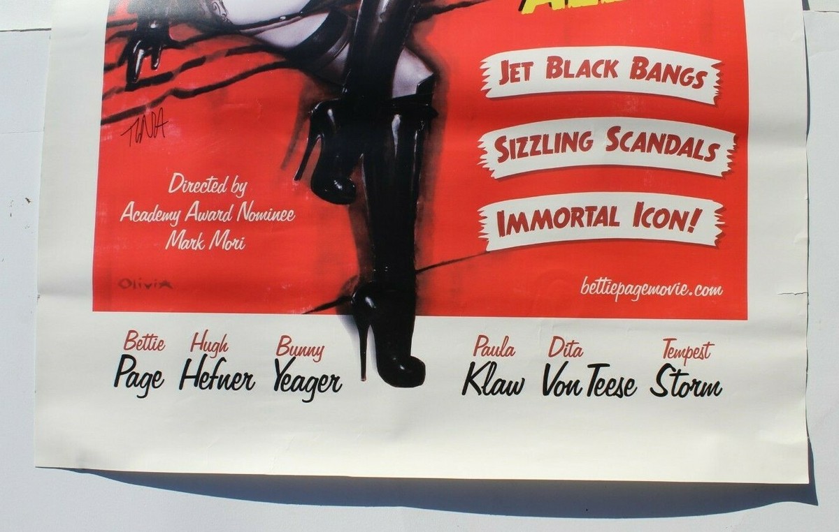 Vintage BETTIE PAGE REVEALS ALL (Hugh Hefner, Bunny Yeager) Poster