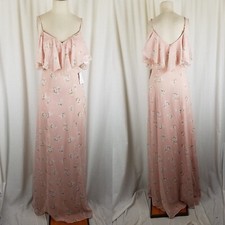 Show Me Your MuMu Floral Caitlin Maxi Boho Flutter Dress Womens XS Bridesmaid 