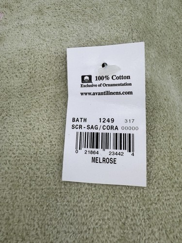 Avanti Linens Bath And Hand Towel NOS Sage With Pink Embroidered Roses Melrose - Picture 5 of 11
