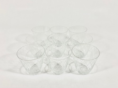 9x Kosta Boda Vicke Lindstrand Sickan Crystal Tumbler Water Glass - Picture 3 of 8