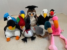 Ty Beanie Baby Wild Birds Lot of 9 New with Original Tags Retired 1995-1998 MINT