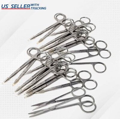LOT of 20 Pcs IRIS Scissors 4.5'' Straight Shears Economy Grade Stainless Steel