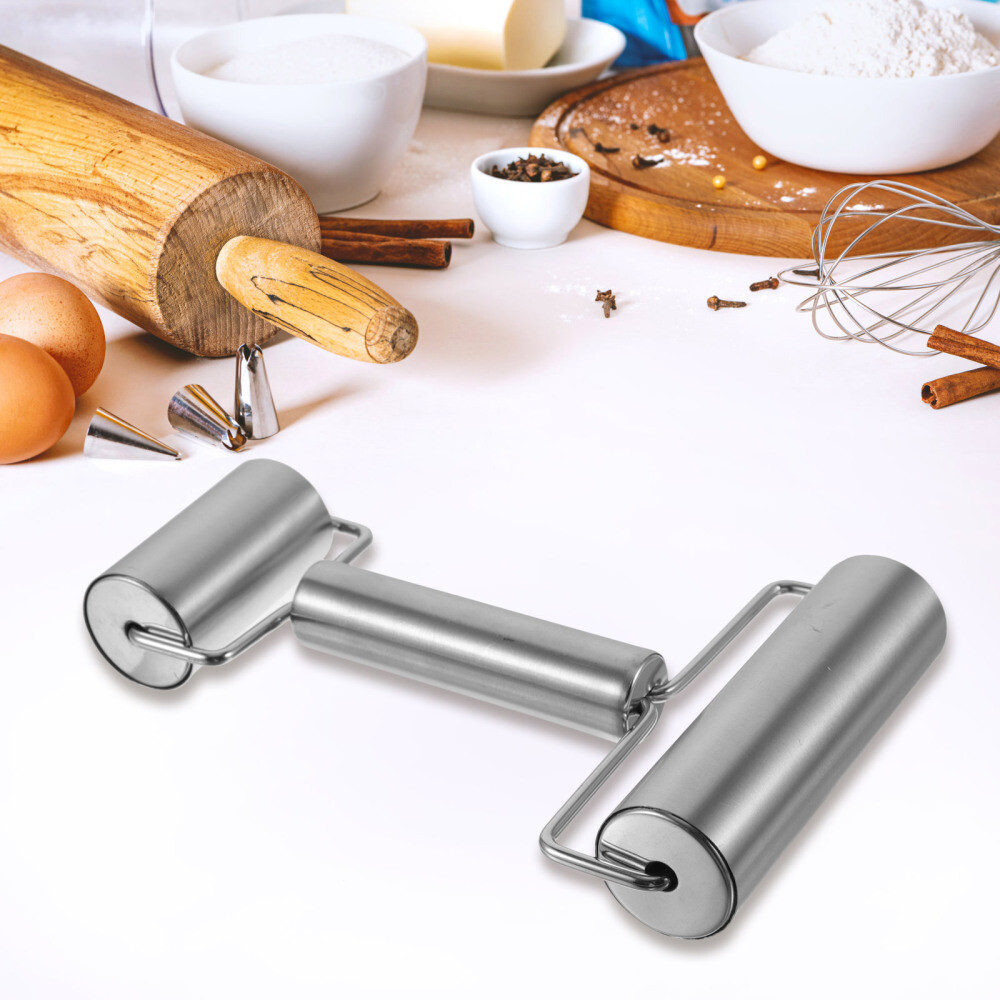 Rodillos Para Hornear - Pack 2 Piezas De Plástico Antiadherente, 23 Cm, Con Anillos Para Fondant, Ideal Para Masa De Pizza, Pasteles Y Pan