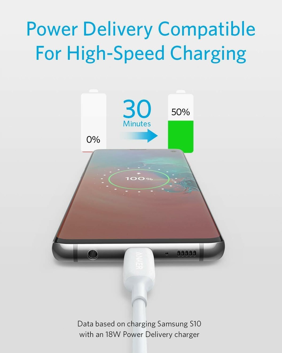 USB C to USB C Cable, Anker Powerline III USB-C to USB-C Fast Charging Cord  6ft