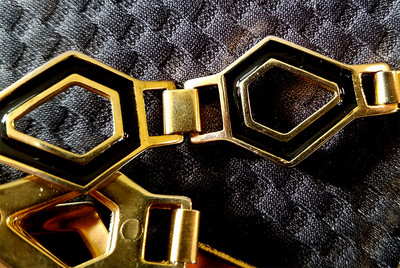 Vintage 70s Adolfo gold and black belt Designer Adolfo, 1970 main image 4