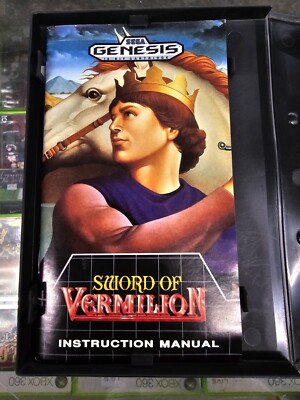 Jeu Sword Of Vermilion Sega Megadrive – Complet (Boîte, Notice), Bon État Général