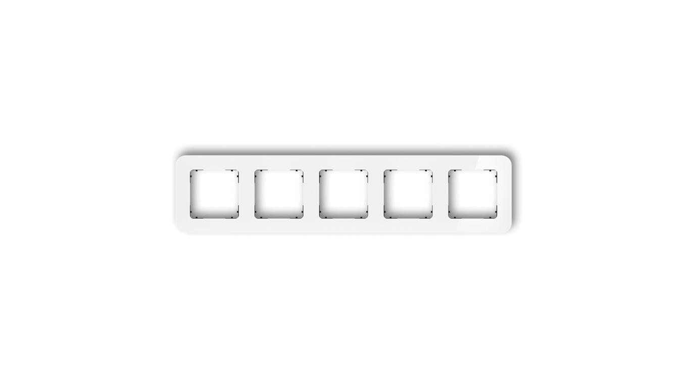 ICON Five-fold rounded universal frame - glass effect (frame: white, bott /T2UK