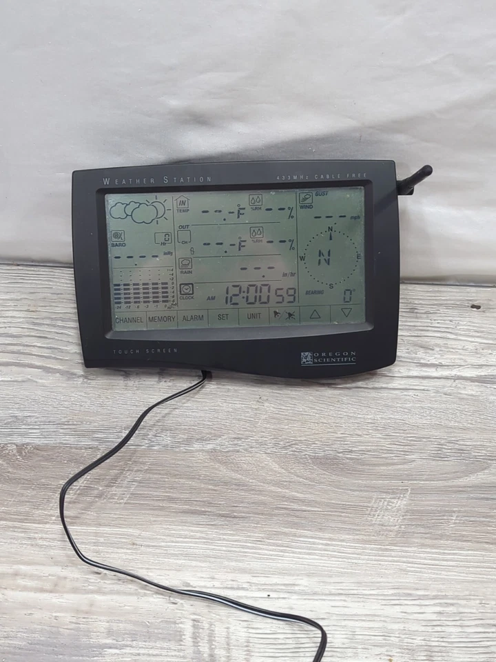 Oregon Scientific Touchscreen Display for WMR968 Wireless Weather Station Black - Image 2 of 4