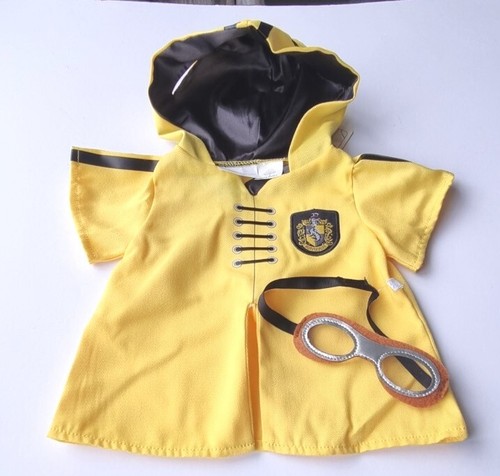 BUILD A BEAR Harry Potter Yellow Hufflepuff Quidtch Outfit With Glasses BNWT - Picture 4 of 10