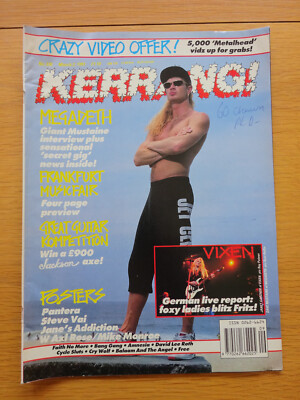 Kerrang 330 1991 Megadeth (Posters Pantera Steve Vai Axl Rose/Mike Monroe)