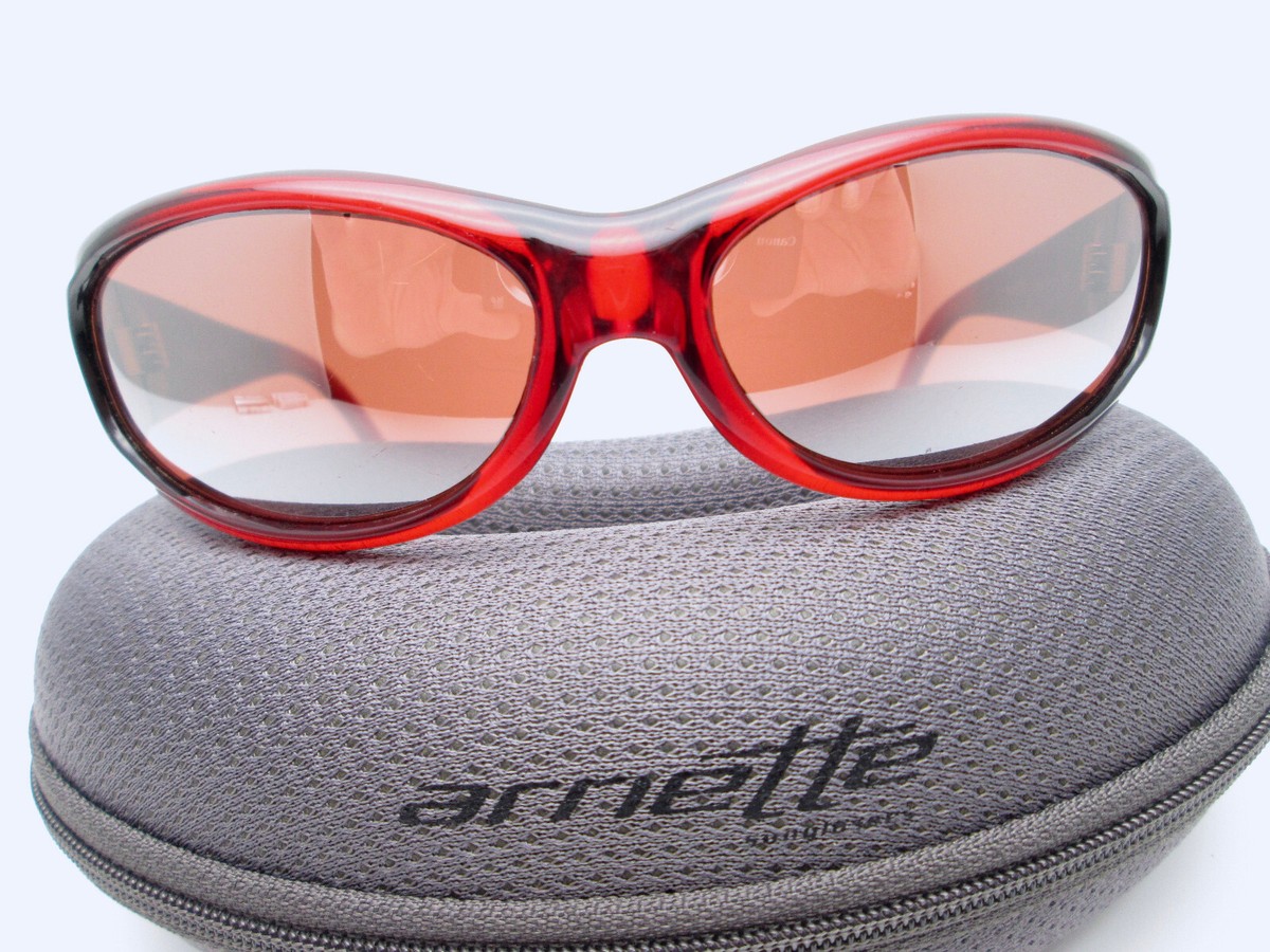 Vintage Metal Logo • Arnette DEUCE • Red Black Fade / Red Lens AN
