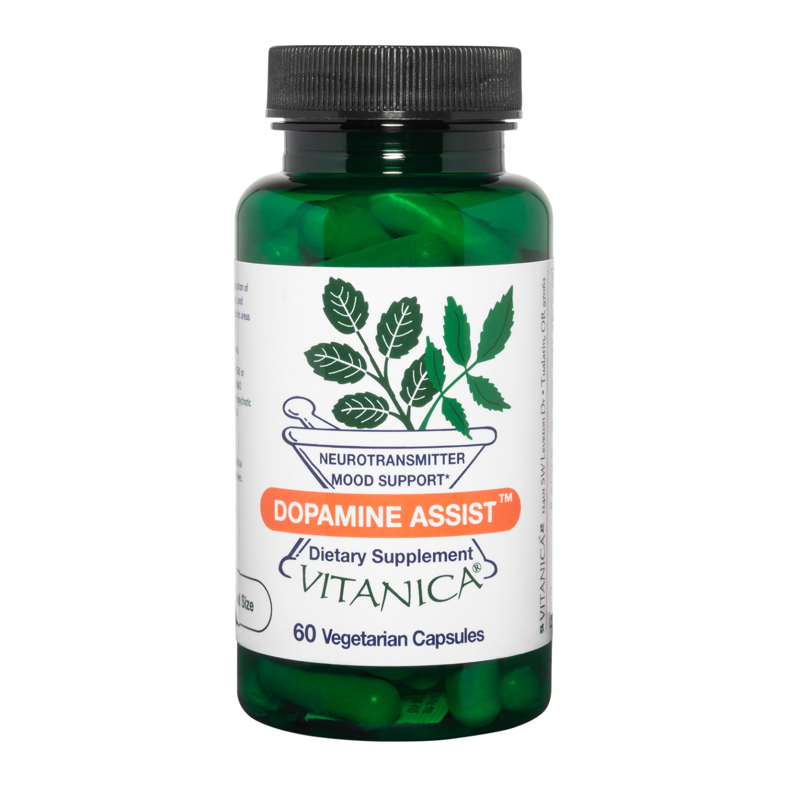 Vitanica, Dopamine Assist, Neurotransmitter Mood Support, Vegan, 60 Capsules