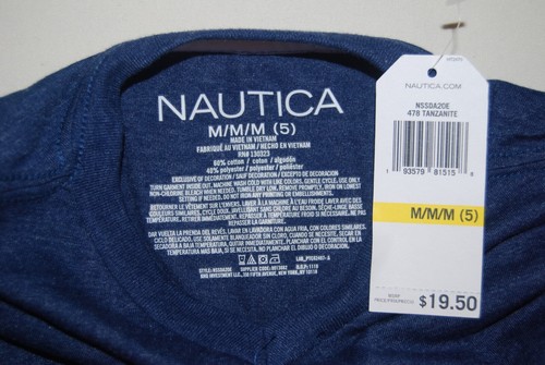 NWT Nautica Little Boys Tanzanite Heather Blue V-Neck SS Logo T-Shirt sz 5 - Picture 8 of 8