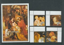 Cook Islands SC # 1024-1027 And 1028 Christmas 1989 . MNH