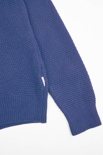 ORLEBAR BROWN Waffle Knit Lambswool Navy Sweater - L - Bild 4 von 10