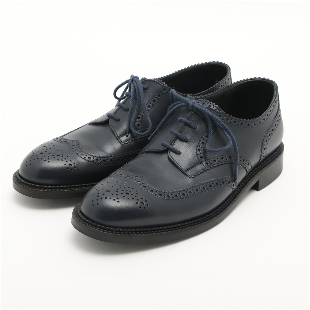 J. M. Weston Leather Leather shoes 6 Men's Navy Blue Box Bag J. M. Weston Leather Leather shoes 6 Men's Navy Blue Box Bag