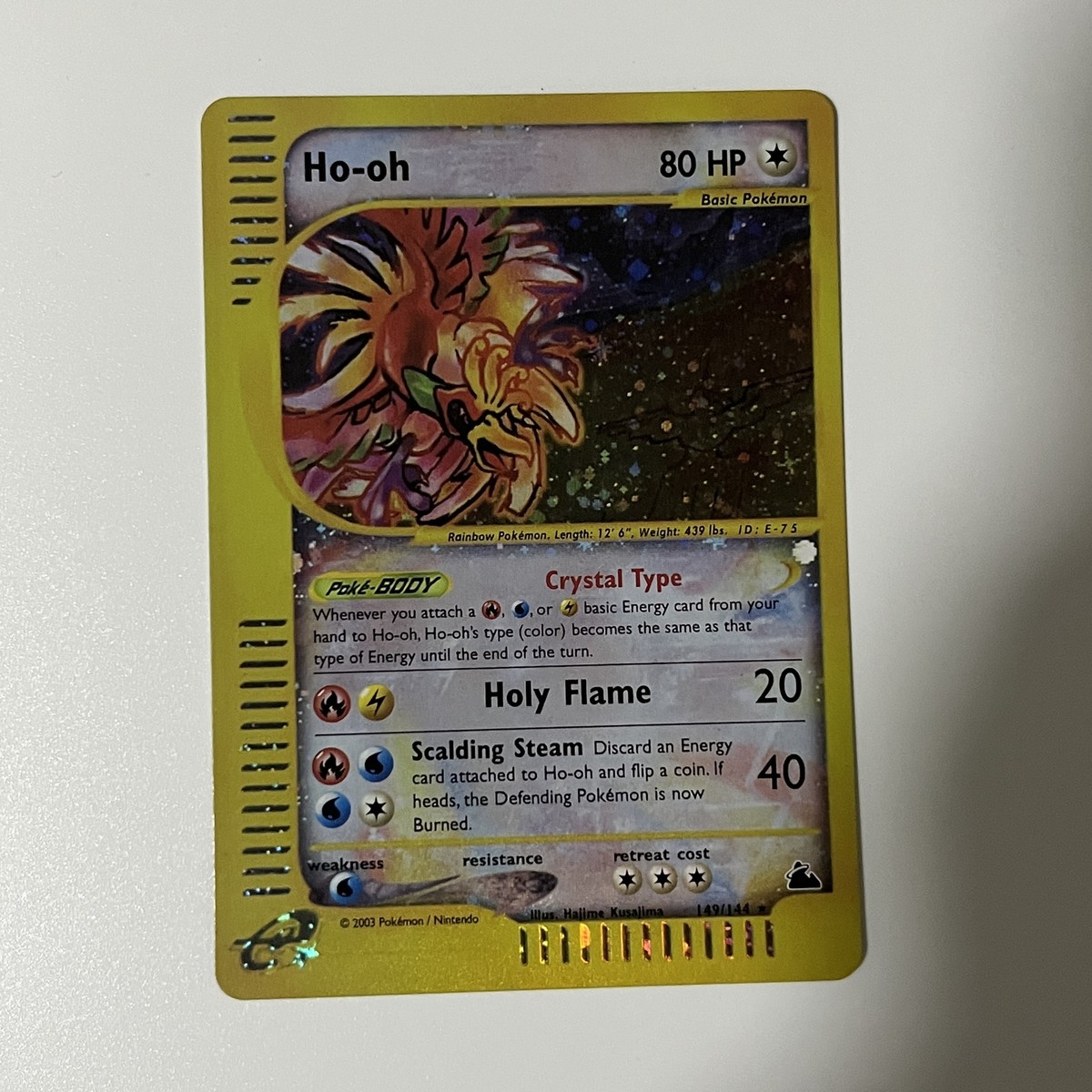 その他 Ho-oh Crystal type Crystal Ho-Oh 11/12 Skyridge Jumbo Oversized Box Topper Pokemon