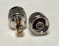 N Type Male to SMA Male Plug Straight 2 PACK RF Coaxial Adapter USA