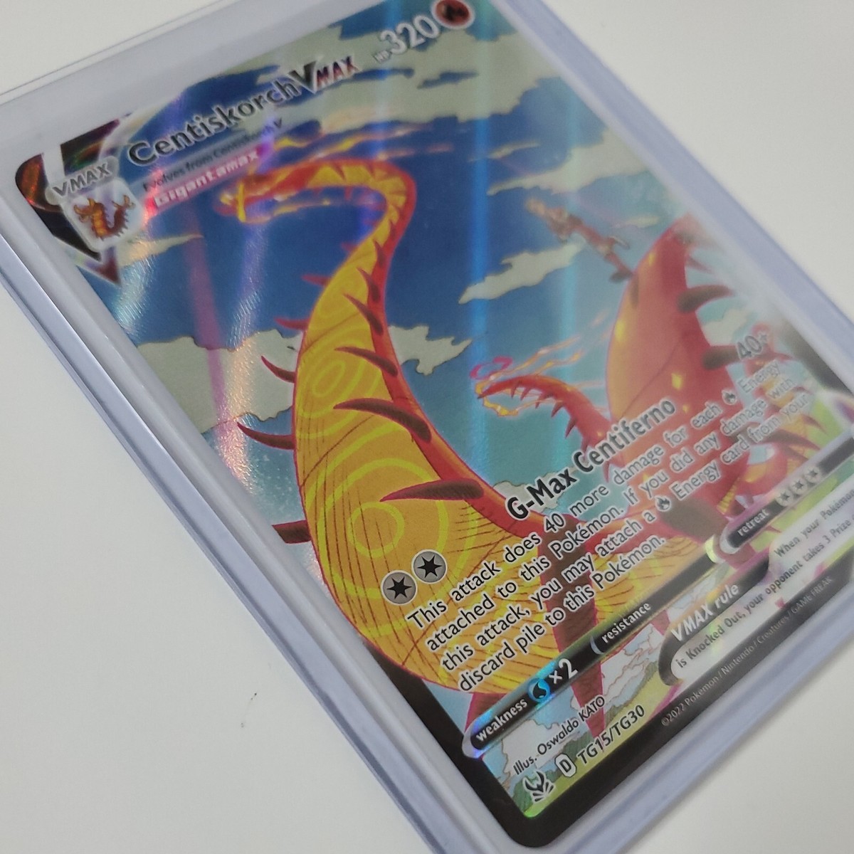 Pokemon Lost Origin Centiskorch VMAX Ultra R Trainer Gallery Card